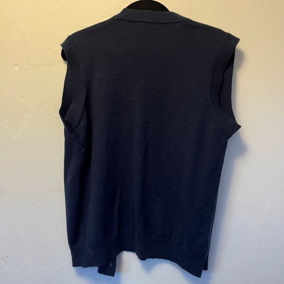 H2H Navy Blue Sleeveless Cardigan M - Picture 4 of 4